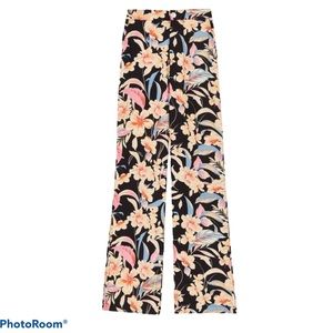 Tropical Hight rise leg open slit pant
